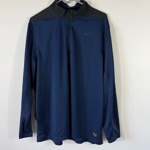 Nike Golf Dri Fit 1/4 Zip Pullover Navy Black Size XL